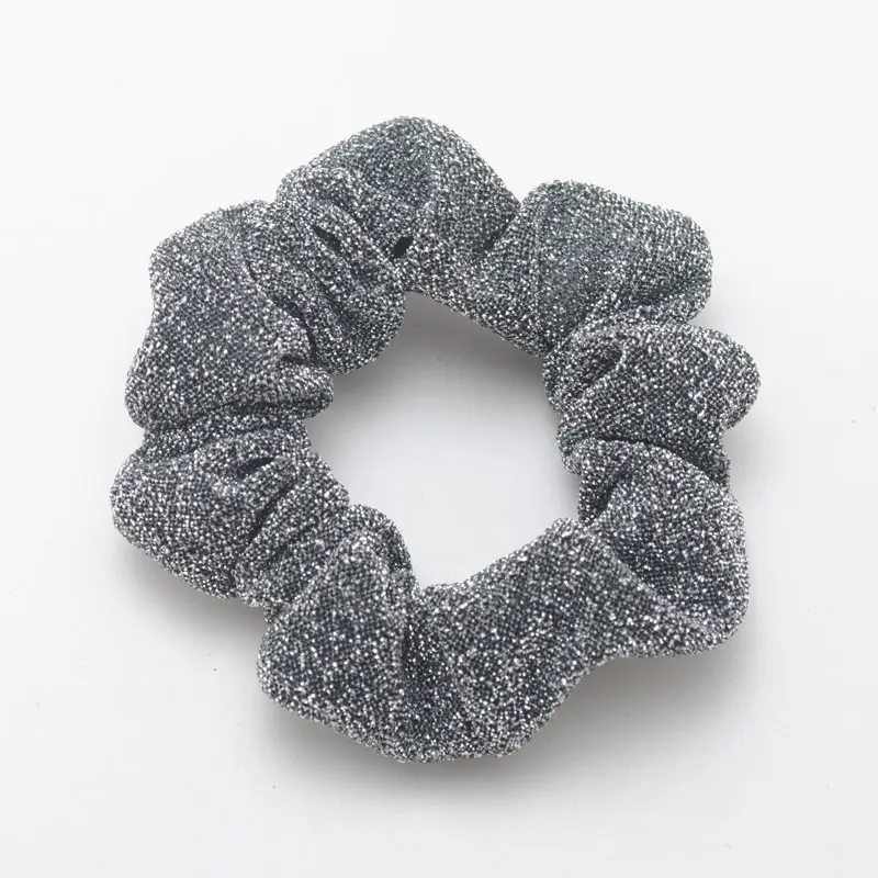 6pcs D gray 6 шт./лот, резинки для волос для девочек, блестящие эластичные резинки для волос для женщин, маленький размер, резинки для волос, подарок, резинки, аксессуары для волос - Цвет: 6pcs D gray