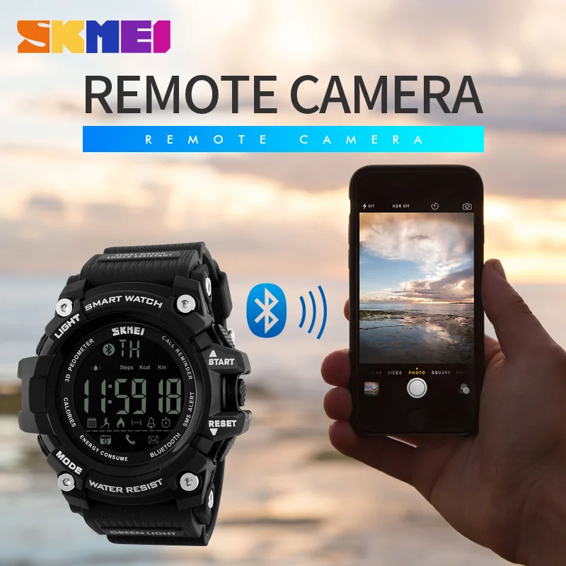 Мужские водонепроницаемые спортивные часы с шагомером и хронографом|smartwatch