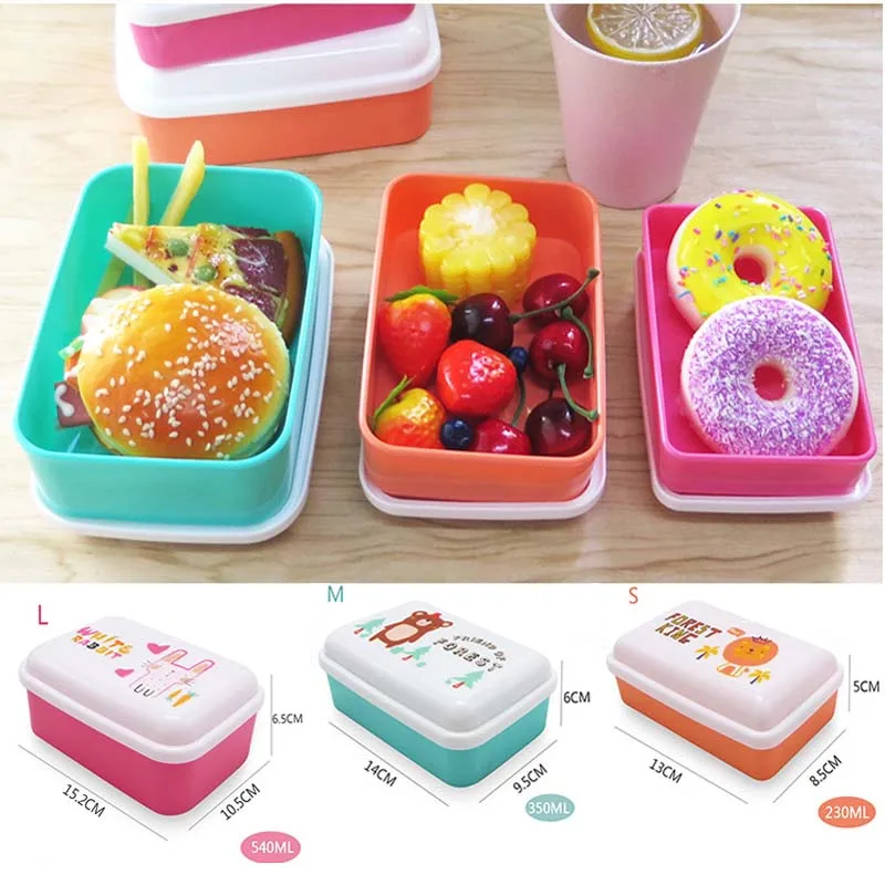 3 шт. Bento Ланч бокс для микроволновой печи контейнеры хранения еды с отсеками