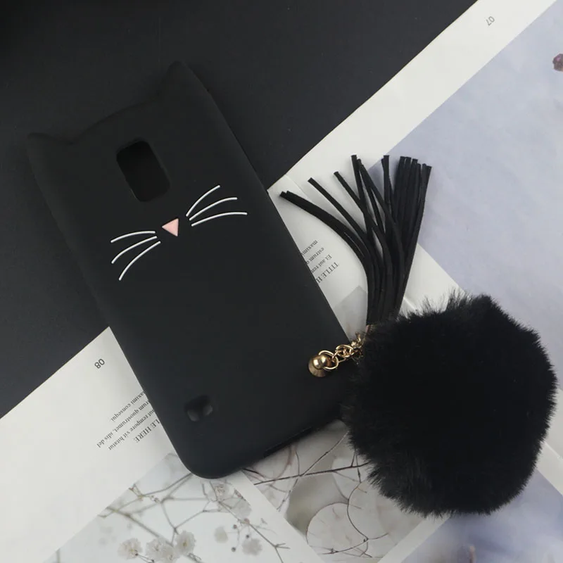 Милый 3D мультяшный силиконовый чехол для samsung Galaxy S5, чехол s, Япония, блестящая борода, кошка, кошечка с милыми ушками, чехол для телефона S5 Neo G900F