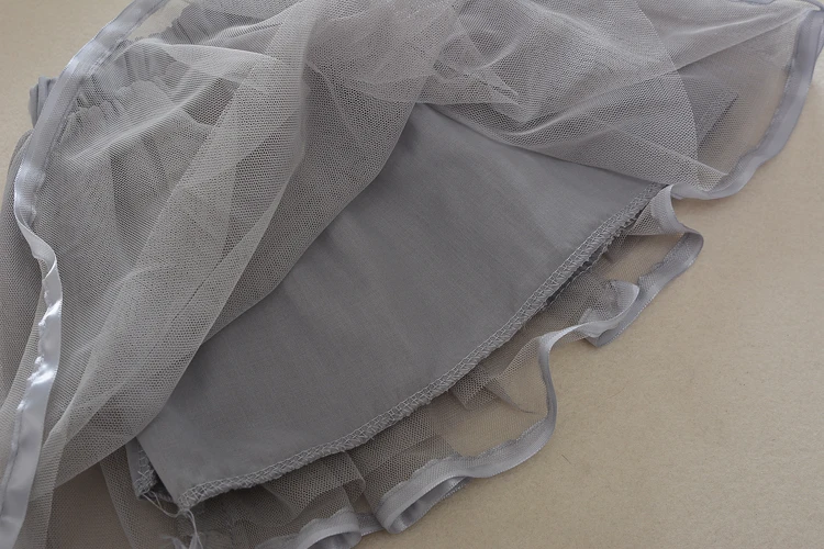 Летняя юбка-пачка для девочек модная Мягкая сетчатая балетная юбка однотонная