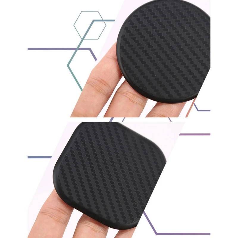 New 2pcs Car Cup Mats Non-slip Vehicle Carbon Fibe Water Bottle Holder Anti-slip Pad Mat | Автомобили и мотоциклы