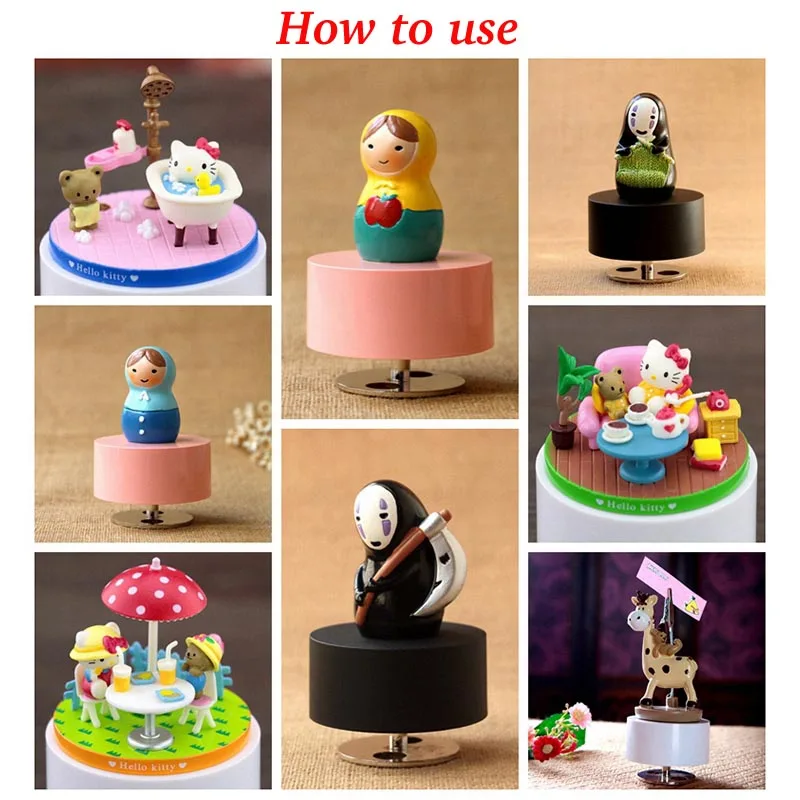 Вращающаяся музыкальная шкатулка сделай сам с закручивающейся глиной для нового