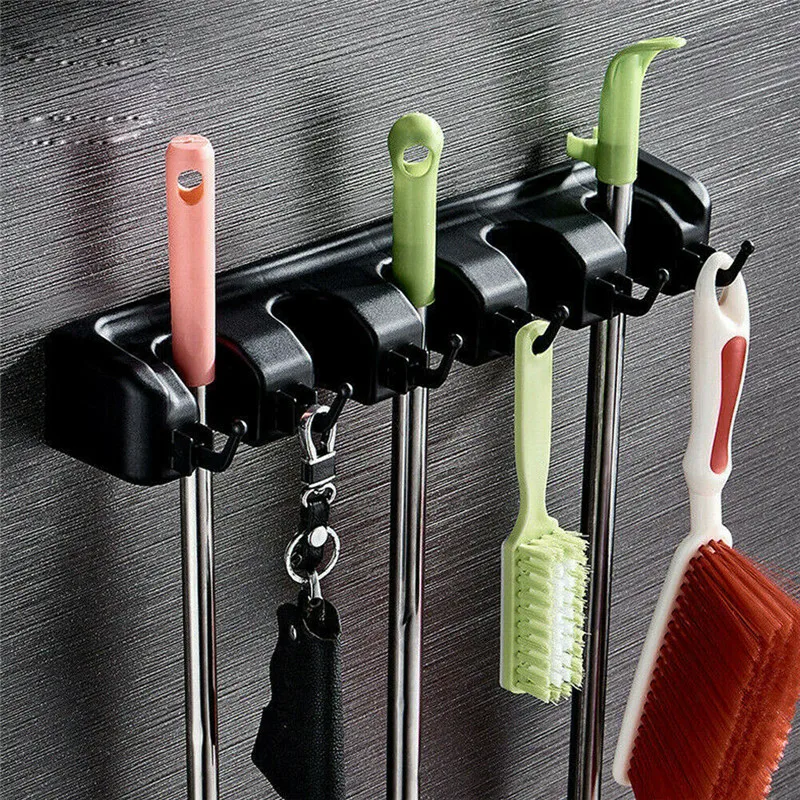 Держатель для швабры без пробивного крючка крепкая клейкая настенная Швабра