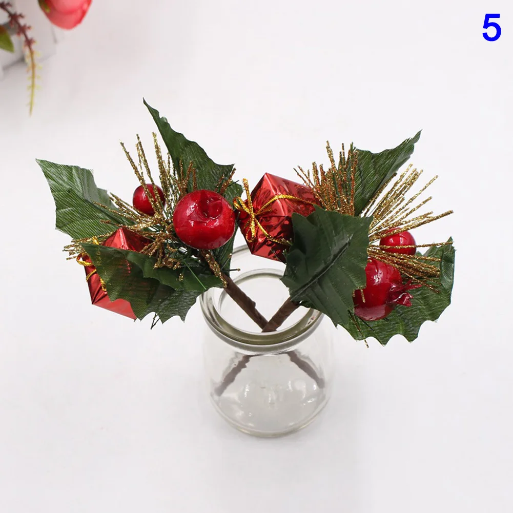 Горячий искусственный цветок красная жемчужная тычинка ветка ягод для свадьбы