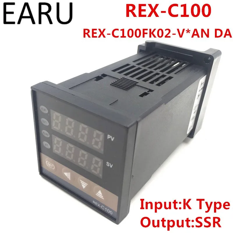 

REX-C100 REX-C100FK02-V*AN DA Digital PID Temperature Control Controller Thermostat SSR Output 0-400 Degrees K Type Input