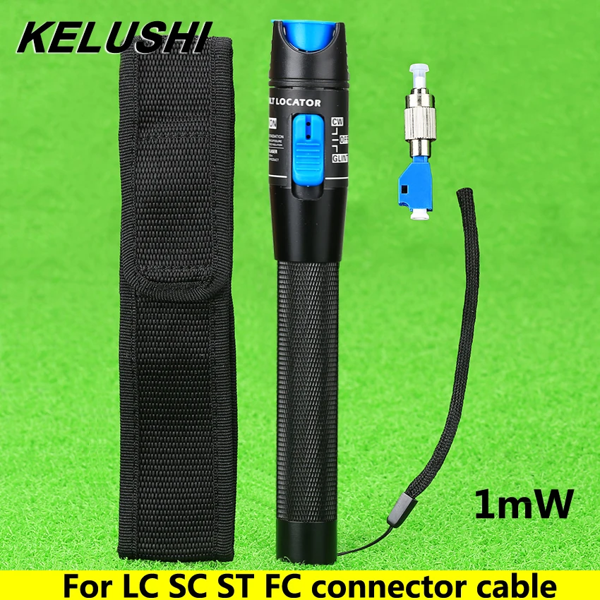 KELUSHI 1 мВт новый FTTH Оптический металлический оптоволоконный тестер с LC/FC/SC/ST