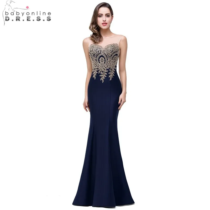 Дешевые прозрачные платья с золотыми аппликациями Синие \ сиреневые королевские