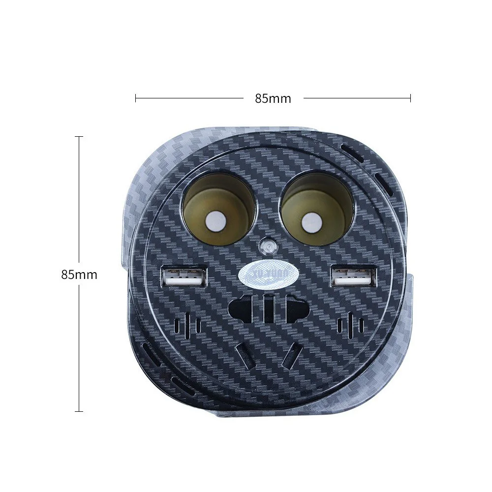 Автомобильный инвертор в форме чашки 150 Вт с двойным usb портом и голосовым
