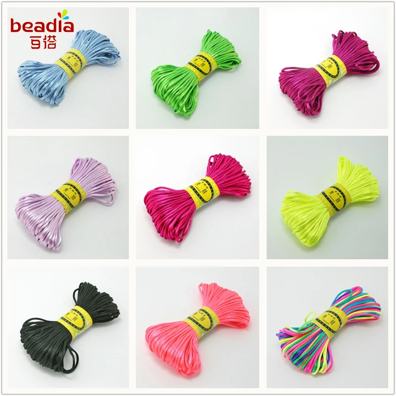 Новое поступление размер отверстия 2 мм 20 м/лот 29 цветов на выбор китайский шнур с