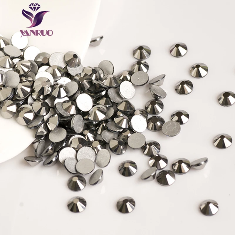 2058NoHF Джет Гематит Все Размеры Не Являющиеся Исправлений Стразами Flatback