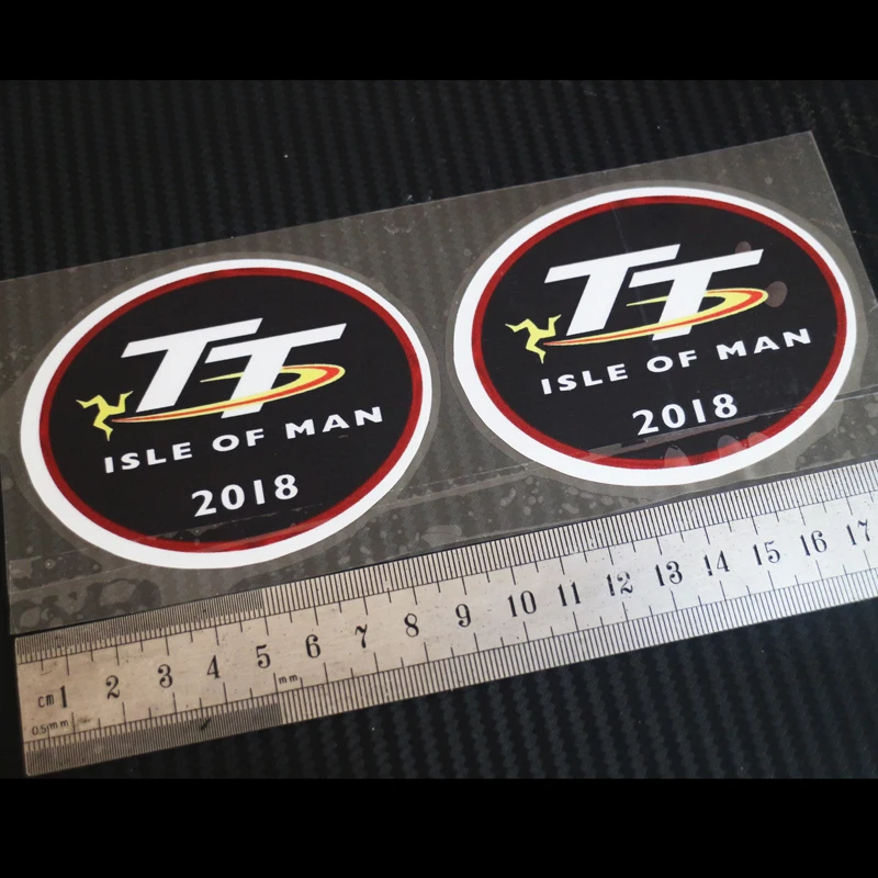 

2PCS moto car Styling Decals For TT Isle of Man 2018 Reflective stickers