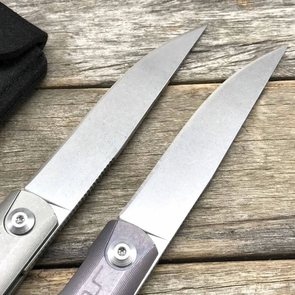 LDT Zebra MS2 Folding Knife S35VN Blade Titanium TC4 Handle Knives Ceramic Ball Bearing Tactical Survival Camping Knife EDC Tool
