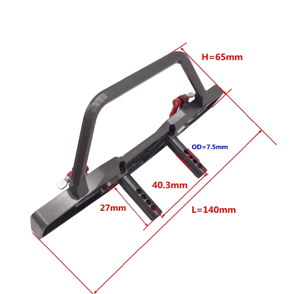 1/10 весы RC грузовик алюминиевый передний бампер BULL BAR с скобой для осевого SCX10 JEEP