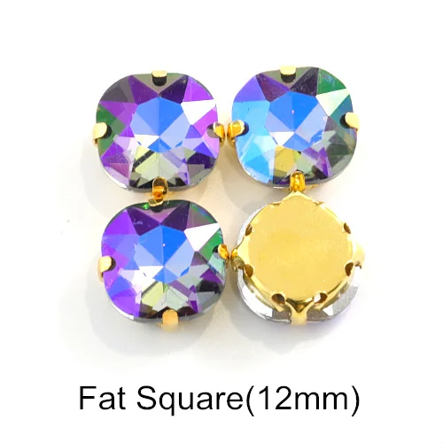 12mm--20PCS 20 шт черный бриллиант AB формы смешивания размеры пришить стразы с коготь Flatback Стекло шитье стразами камни для Сделай Сам одежда B1152 - Цвет: 12mm--20PCS
