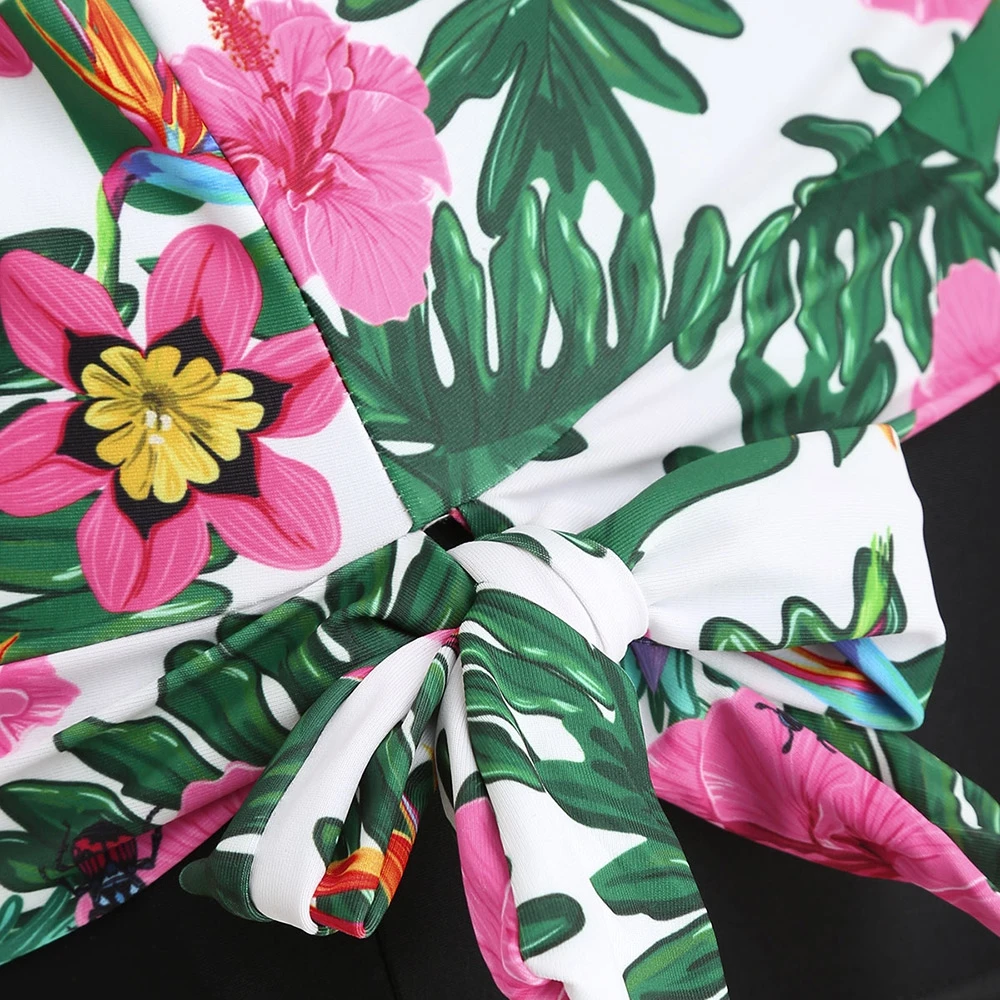 2018 сексуальный женский купальник большие размеры танкини с цветочным принтом