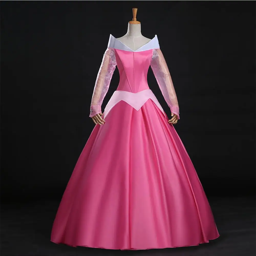 only dress Маскарадный костюм Спящей красавицы «сделай сам», платье принцессы Авроры, свадебное платье для взрослых и женщин на заказ L320 - Цвет: only dress