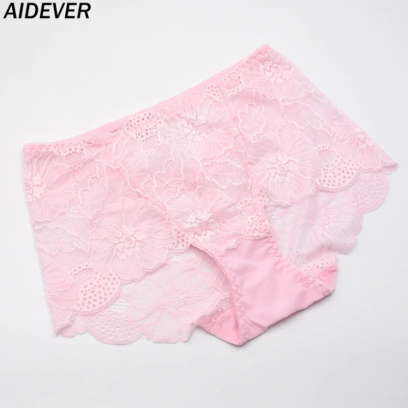 AIDEVER 4 шт./лот сексуальные кружевные трусики с цветочным рисунком женское