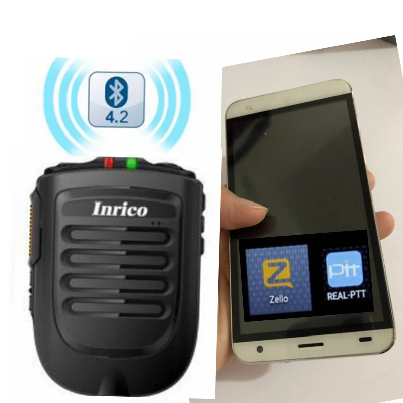 Android Zello беспроводной микрофон для рации F22 F25plus TM 7PLUS Bluetooth PTT Walkiefleet радио