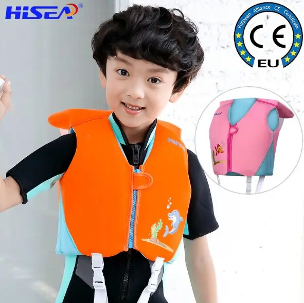 

Hisea 1-7Y Baby Swim Vest Life Jacket Kids Surfing Rafting Boating Fishing Infant Toddler Children Swimming Accessories 2019