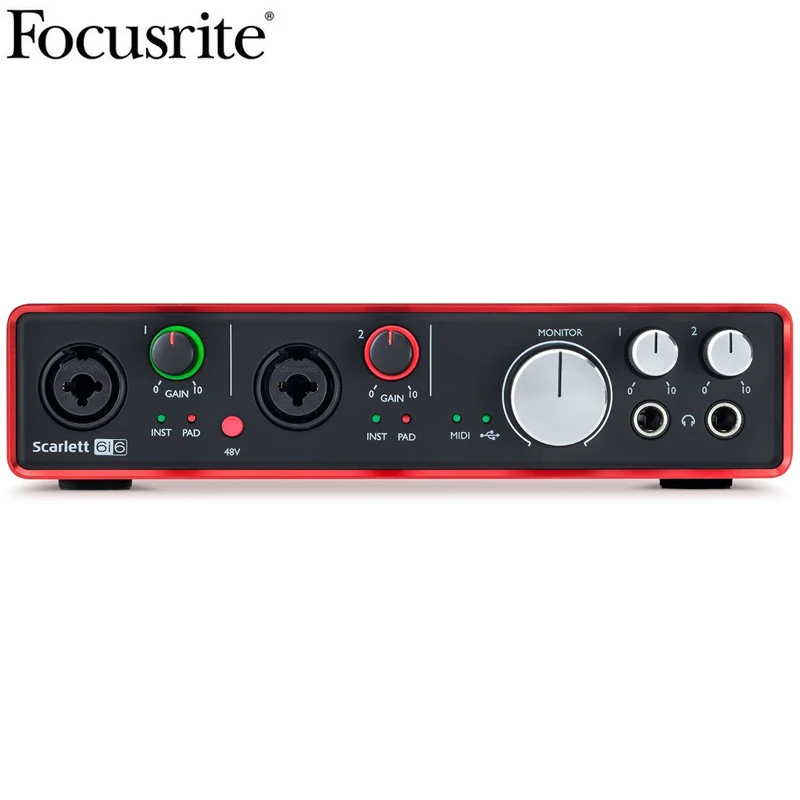 Новый модернизированный Focusrite Scarlett 6i6 второго поколения 6 в выход USB 2 0 аудио