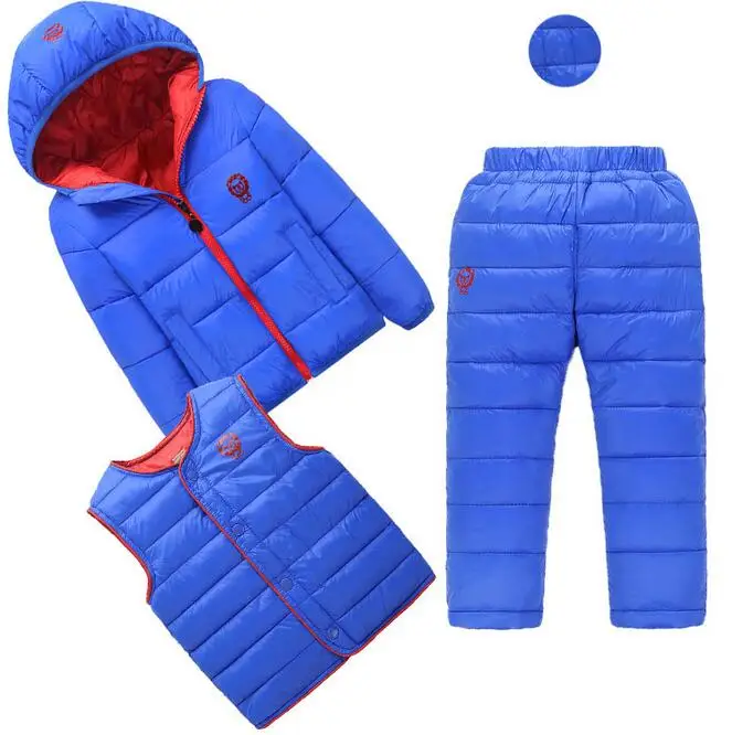 Комплекты с теплыми пуховыми парками для девочек зимние детские повседневные