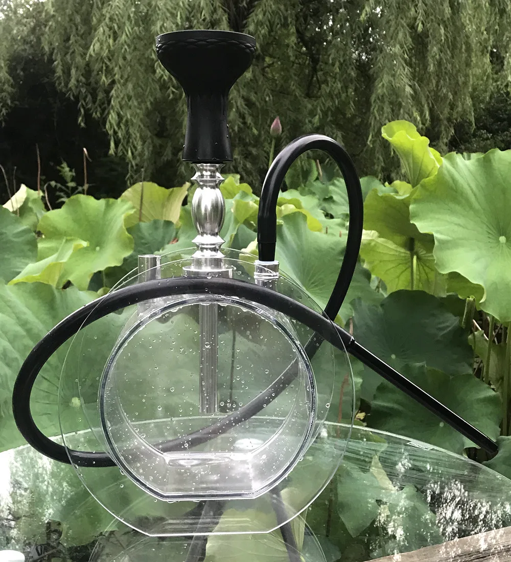 Круглый акриловый кальян набор водяная трубка-кальян с Sheesha силиконовая чаша шланг металлические щипцы Chicha Narguile Cachimba аксессуары