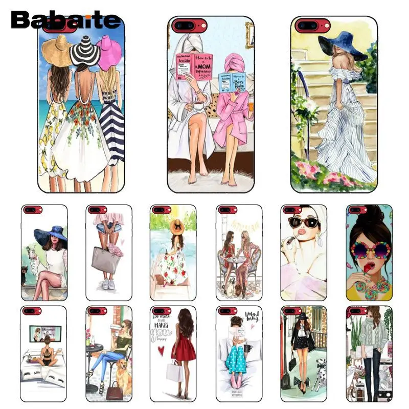 Модный тонкий чехол для телефона Babaite Coffee cup мамы и дочки iPhone X XS MAX 6 6s 7 7plus 8 8Plus 5 5S SE