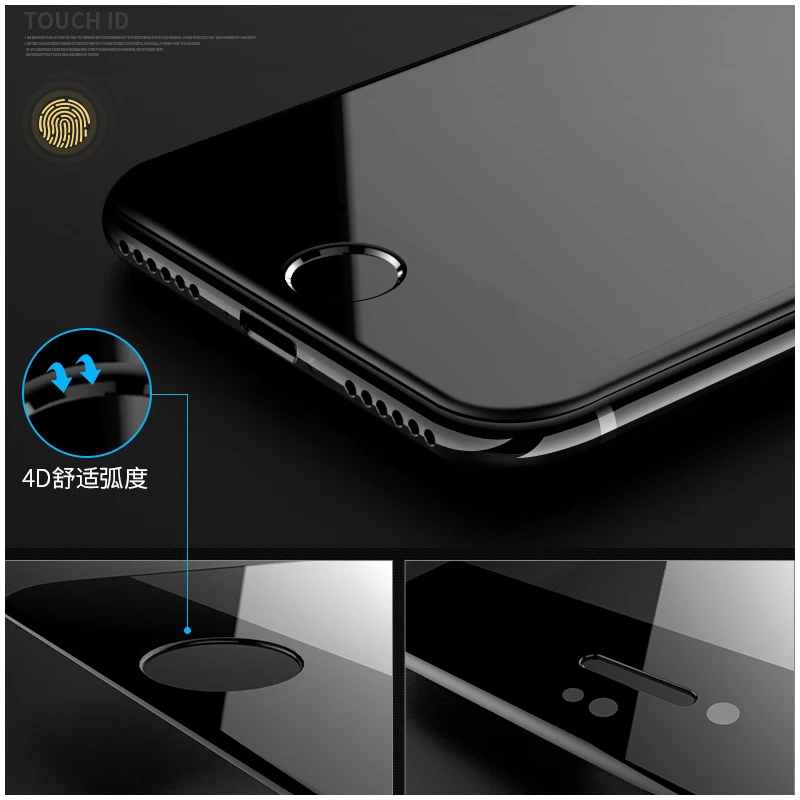 5D изогнутое закаленное стекло для iPhone X 8 7 Plus 6 6s полное покрытие Защитная пленка