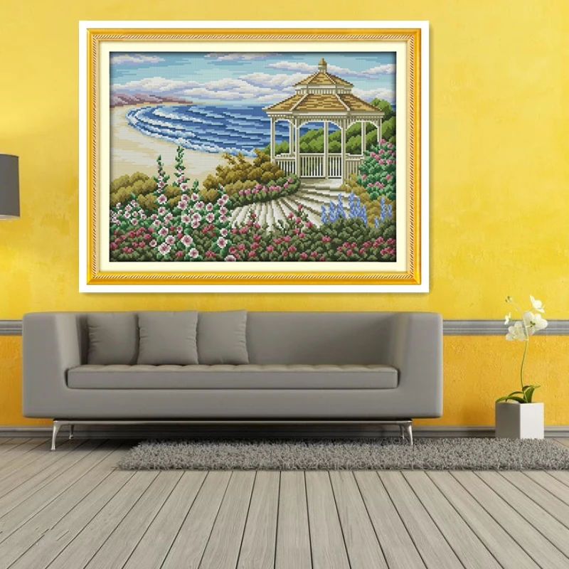 Побережье аттракцион DMC Вышивка крестиком ткань китайский считается набор