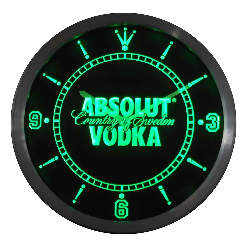 Nc0475 Абсолют водка неоновые световые знаки Светодиодные настенные часы|wall clock|led