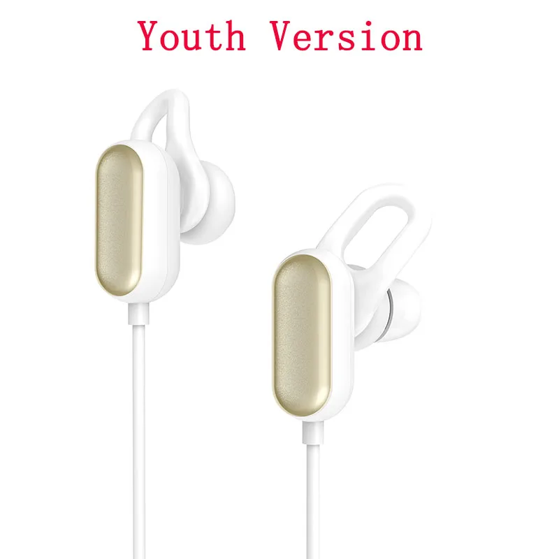 Оригинальные спортивные Bluetooth наушники Xiaomi Youth Edition, беспроводные наушники с микрофоном IPX4, водонепроницаемые наушники для телефонов Iphone, huawei - Цвет: youth version white