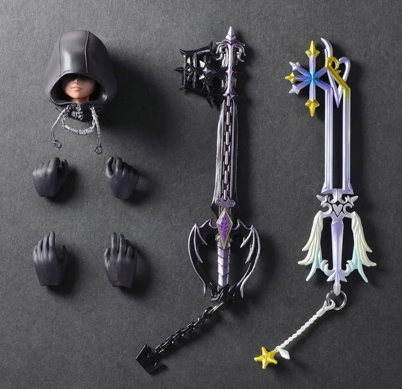 25 см Играть Искусств Кай ПА Kingdom Hearts 2 Сора ПВХ Фигурку Брелок Коллекция Модель