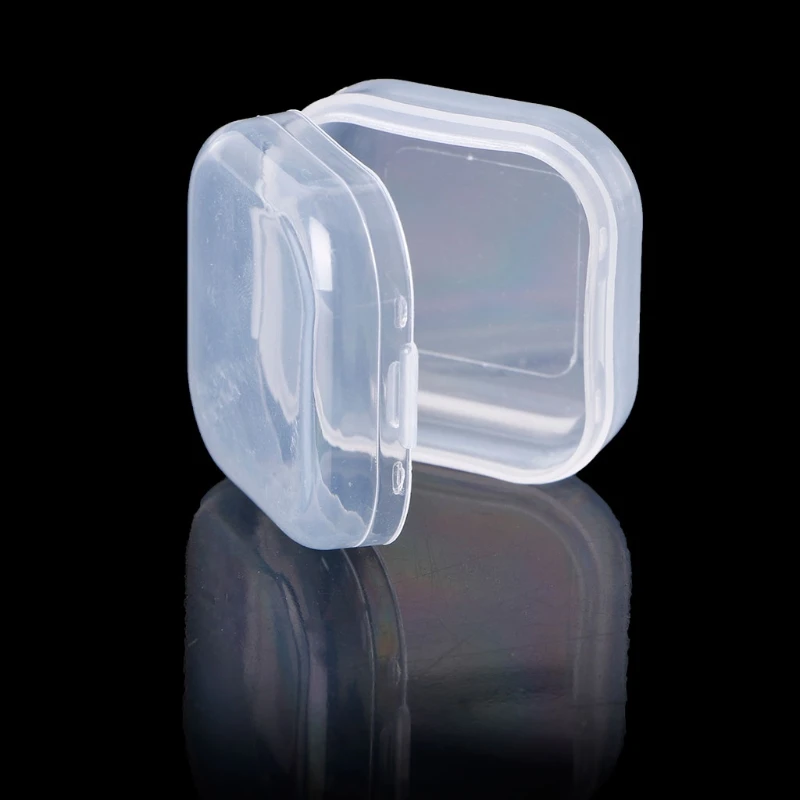 Квадратные прозрачные пластиковые коробки для хранения ювелирных изделий