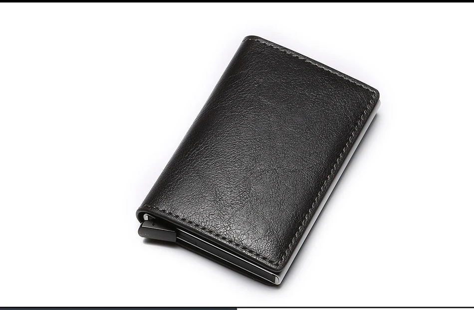 DIENQI Rfid карбоновый кожаный держатель для кредитных карт для мужчин Алюминиевый металлический тонкий защитный минималистичный кошелек кредитница Карманный чехол для мужчин