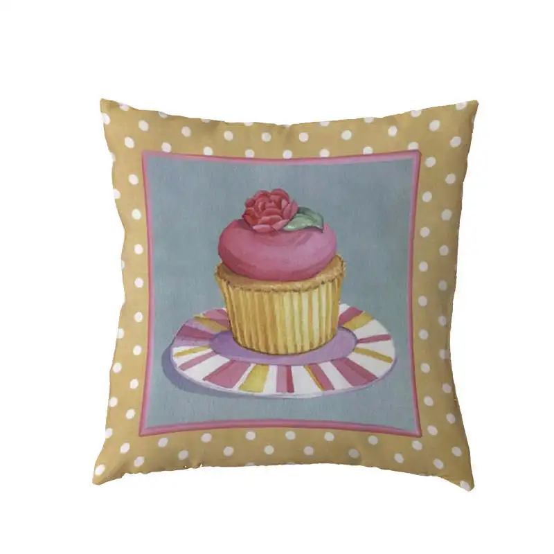 Наволочка для подушки 17 х17 дюймов с изображением вишни капкейка пончиков