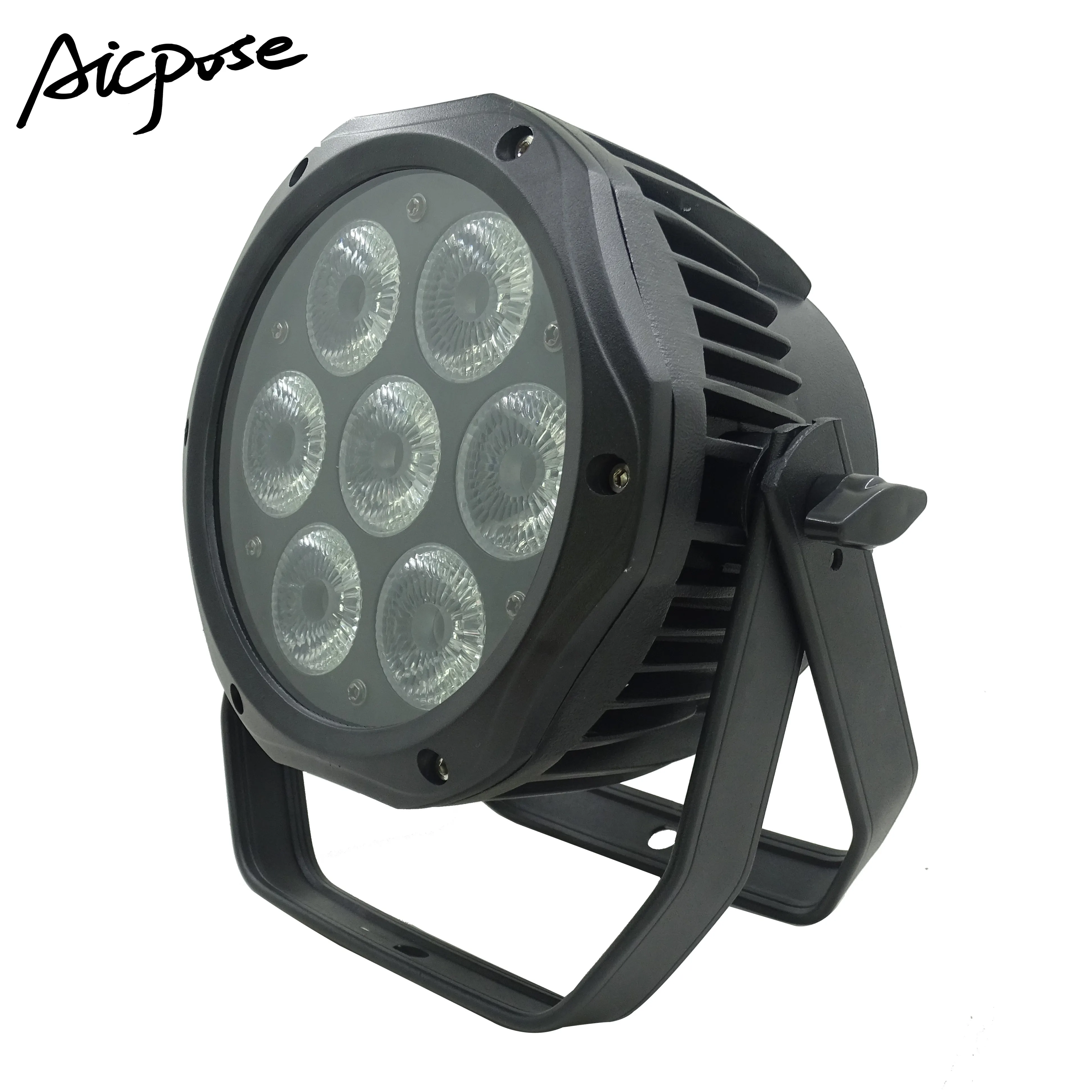 RGBWA УФ 6 в 1 7x18 Вт Алюминиевый Par Can LED DMX лучевой эффект 64 Мини DJ светильник с мощным