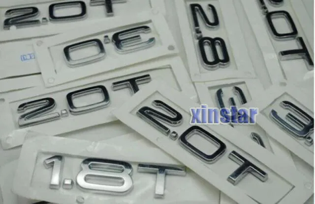 Серебристый ABS 1 8 2 0 4 3 6 Автомобильная эмблема задний наклейка для Audi SLINE A1 A3 A4 A5 A6 A7