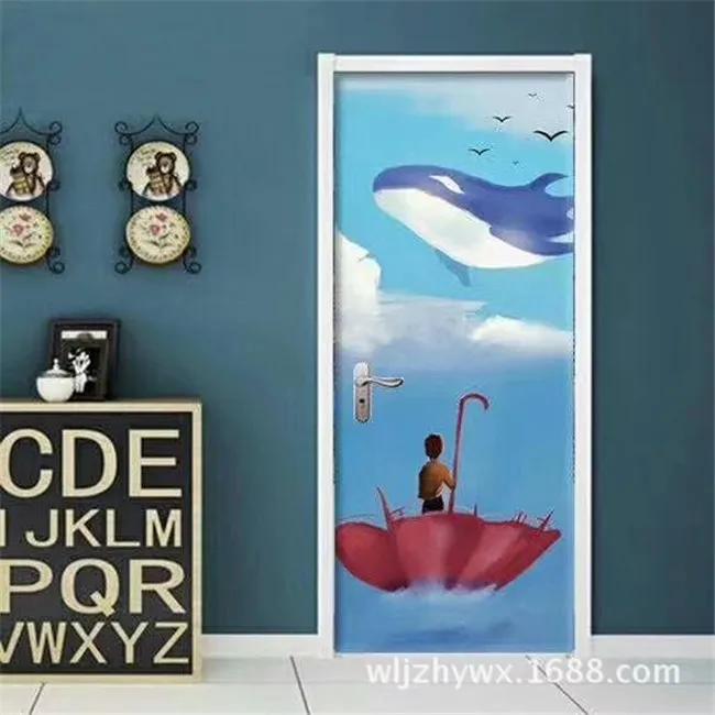 A07 Креативные 3D наклейки на дверь DIY домашний декор самоклеющиеся обои на дверь водостойкая Фреска для ремонта дверей спальни - Цвет: A07