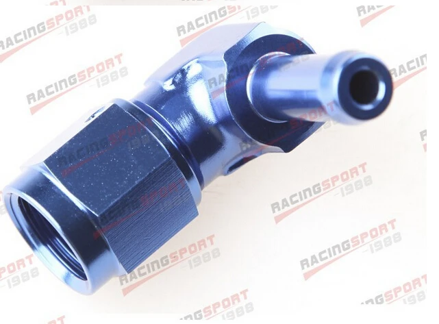 90 градусов 6AN AN6 AN 6 лет до 5/16 &quot(8 мм) Barb шланговый адаптер BLUEAD87001|adapter fitting|an6 to an6fitting