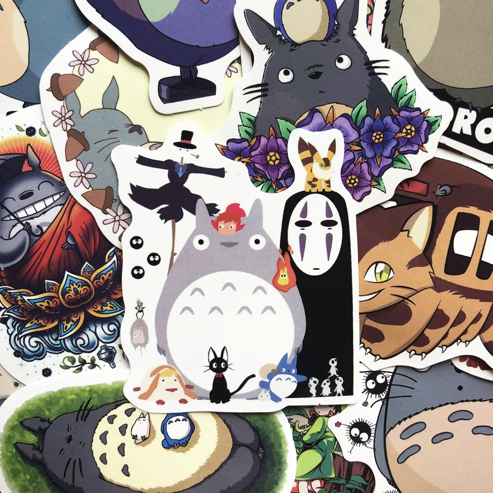 50 шт./лот японский фильм Мой сосед Тоторо милые наклейки для автомобиля ноутбука