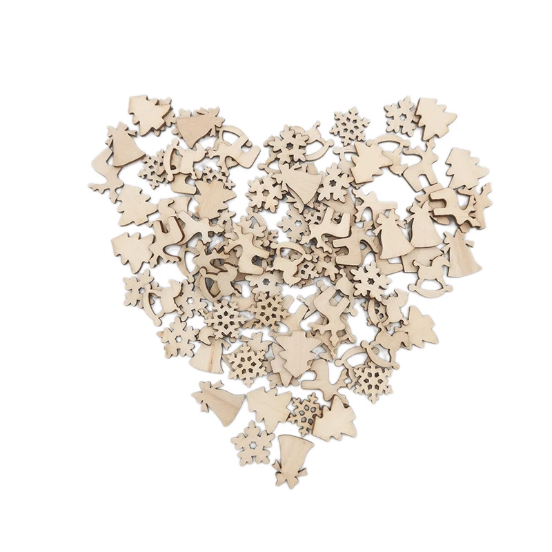 100 шт. деревянные подвески в виде снежинок | Дом и сад