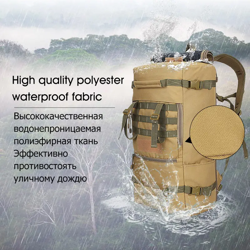 Новый нейлоновый 50L альпинистский походный военный тактический рюкзак для