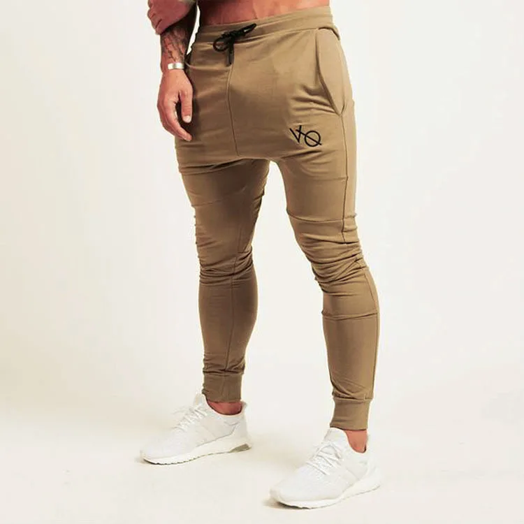 Новые модные Для мужчин Фитнес Штаны Бодибилдинг тренировки Jogger хлопок пот |