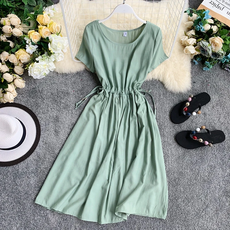 Новинка 2019 модные женские платья французское однотонное темпераментное