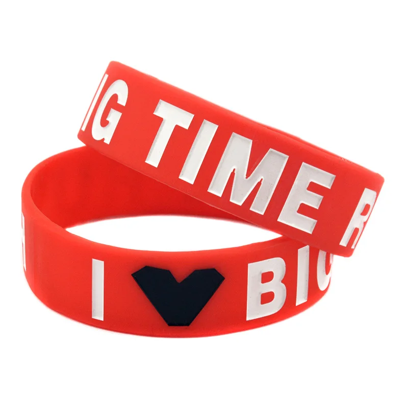 1 шт. силиконовый браслет с надписью I Love Big Time Rush шириной 3/4 дюйма для любителей