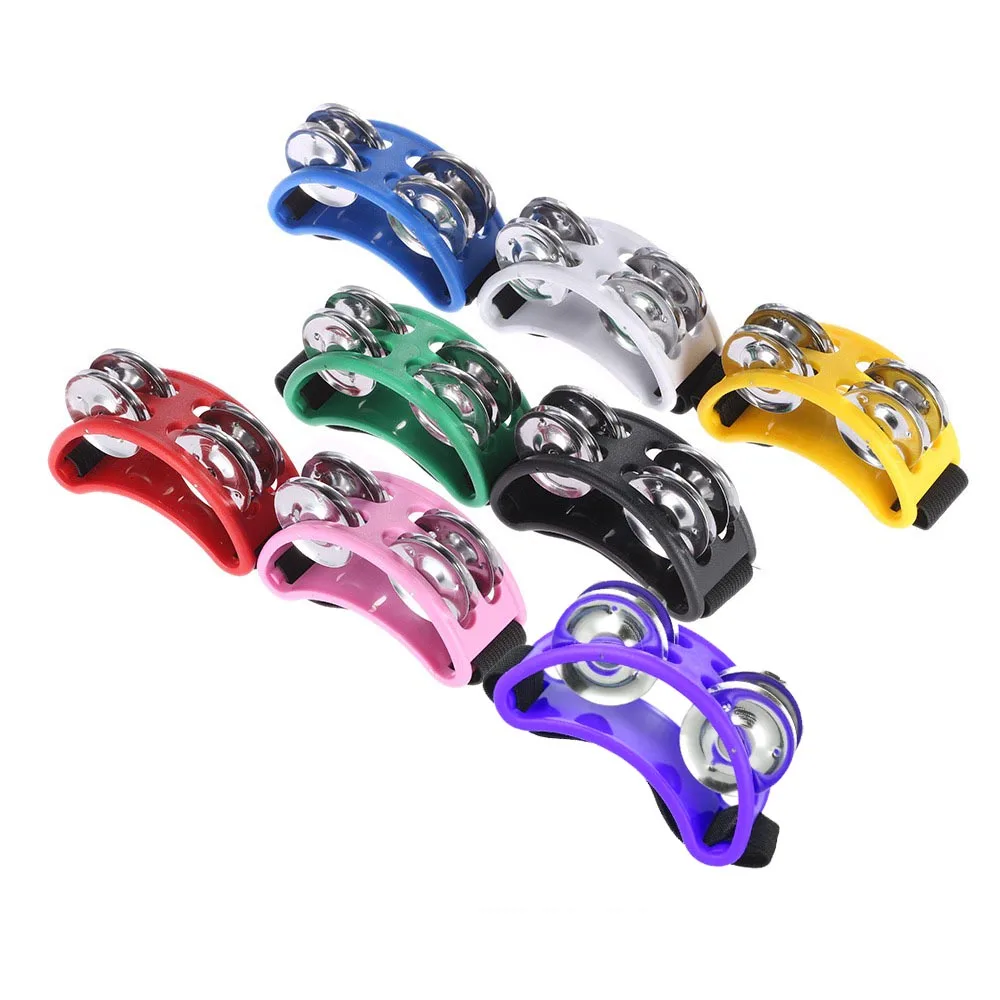 Ножной Тамбурин 2 набора металлических колокольчиков с гитарой аксессуар для