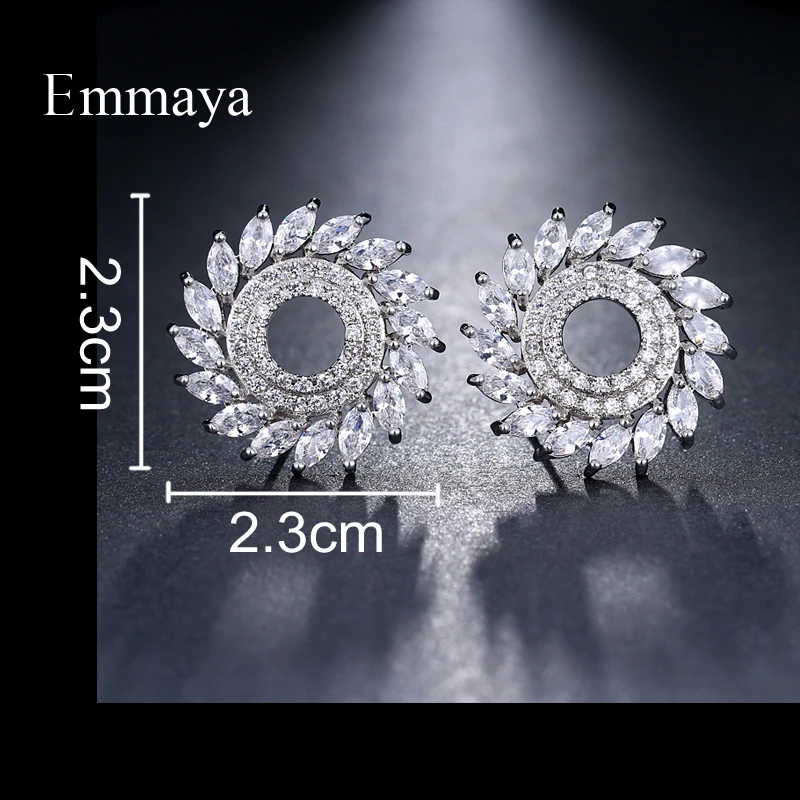 Женские серьги-гвоздики с фианитами Emmaya 6 цветов | Украшения и аксессуары