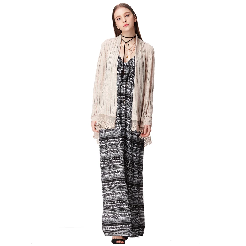 HEART SOUL Casual Loose Long Sleeve Cardigan Elegant Women Plus Size Knitted Lace Hem Sweater Jacket Ladies Outwears CT0095 |