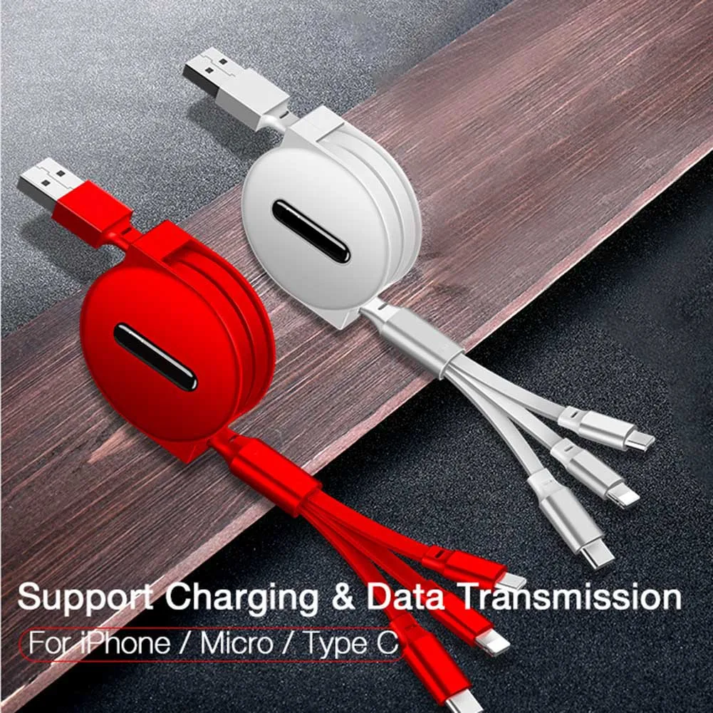 

Multi USB Charger Cable 3 in 1 Multiple Charging Cord Adapter with Mini Type C Micro USB Port EM88